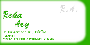 reka ary business card